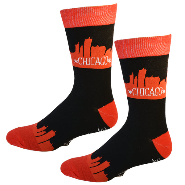 Chicago Illinois Skyline Men's Socks
