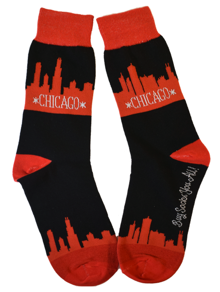 Chicago Illinois Skyline Men's Socks