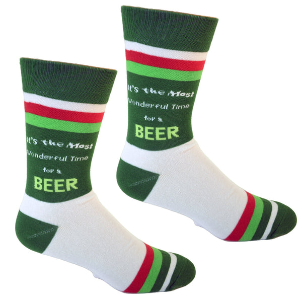 Its the Most Wonderful Time for a Beer Men's Socks