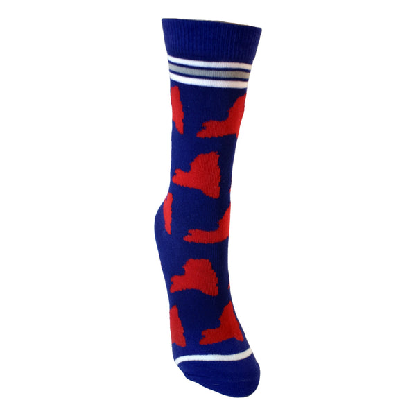 New York Shapes in Blue and Red Women's Socks