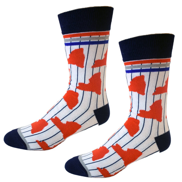 New York Shapes in Pinstripes Men's Socks