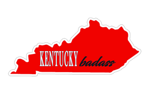 Best Kentucky Badass Red and Black Sticker