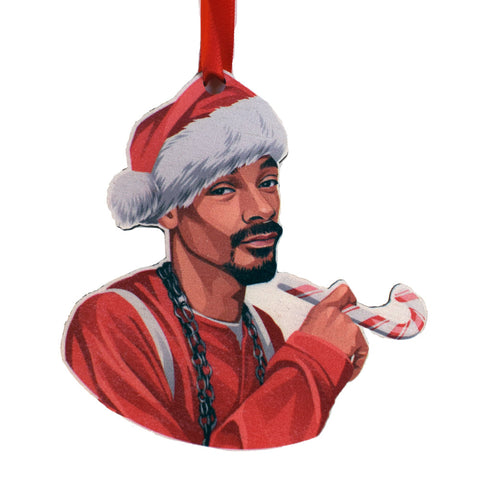Snoop Dogg Christmas Wooden Ornament