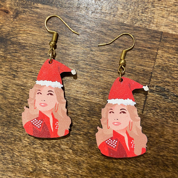 Christmas Dolly Parton Holiday Earrings