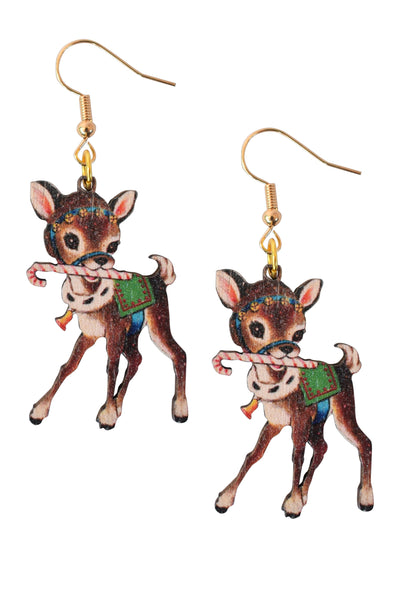 Vintage Reindeer Earrings