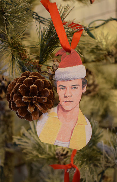 Harry Styles Christmas Wooden Ornament